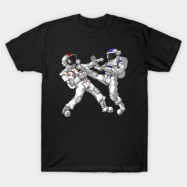 Astronaut Karate T-Shirt by underheaven